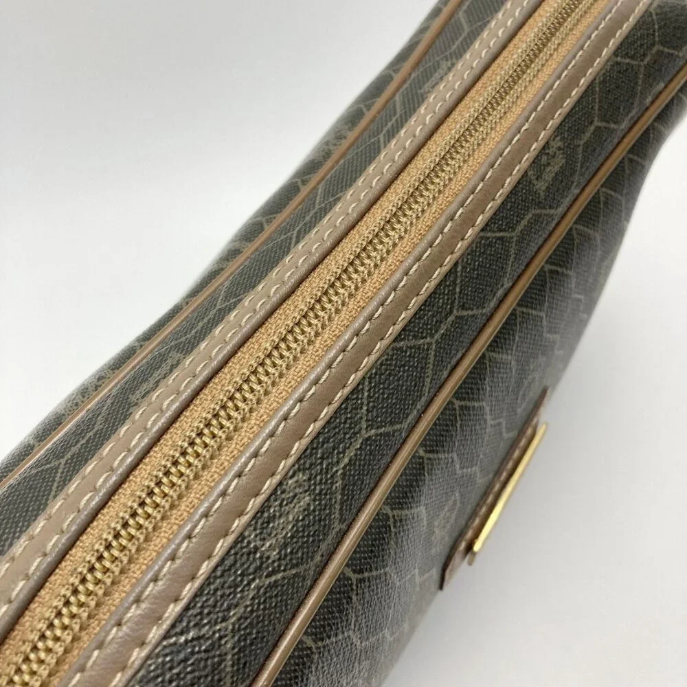 Christian Dior Honeycomb Pattern Clutch Bag Black Second Bag Vintage - Picture 6 of 7